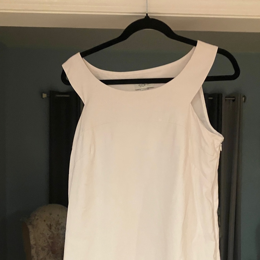 LOFT White Textured Top